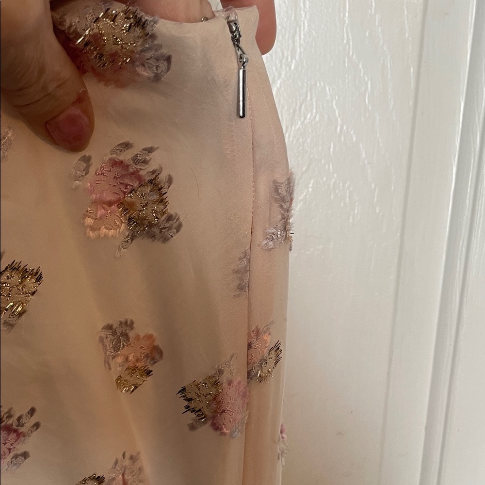 Rebecca Taylor Blush Floral One-Shoulder Top - Picture 7 of 9